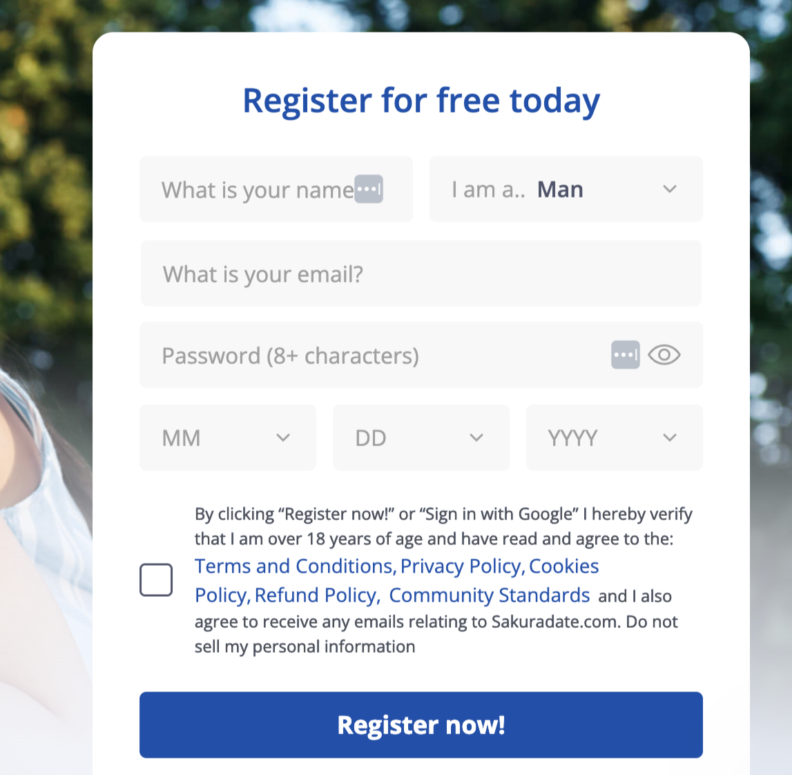 log in SakuraDate
